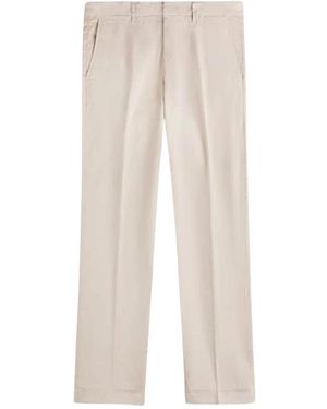 Fay Cropped Trousers - Natural