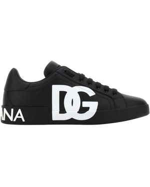 Dolce & Gabbana Schoenen ,Zwart ,Leer Sneakers