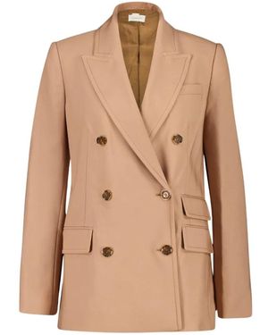 Zimmermann Jassen ,Wol Biscuit Hypnotic Double-Breasted Wollen Blazer - Naturel