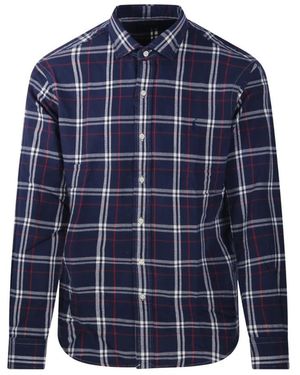 Ralph Lauren Overhemden ,Blauw ,Katoen Plaid Oxford Overhemd