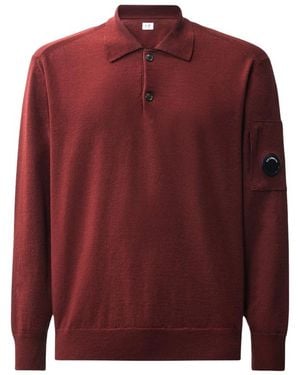 C.P. Company Round-Neck Knitwear - Rojo