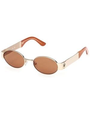 Guess Ovale Zonnebril Met Paneelarmen - Roze