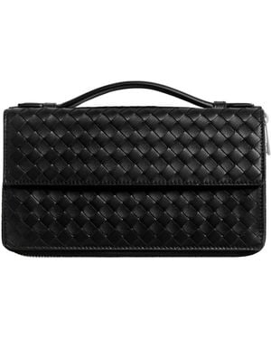Bottega Veneta Piccolo Zip-Around Organizer - Schwarz