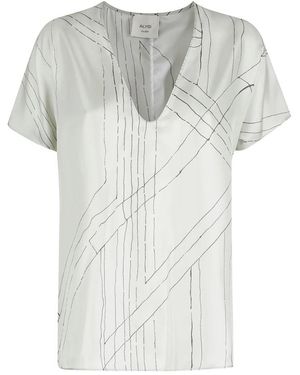 Alysi Overhemden ,Groen ,Blusa Foundation Regular Sv - Grijs