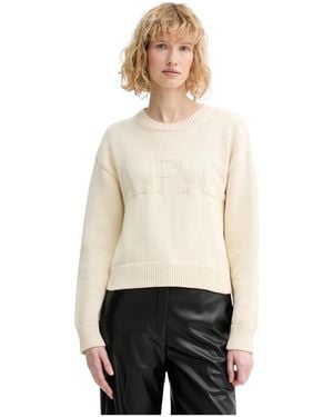 A.P.C. Truien & Vesten ,Katoen Tiago F Sweater - Naturel