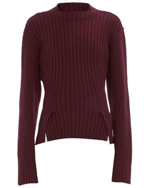 Victoria Beckham Round-Neck Strickwaren - Lila