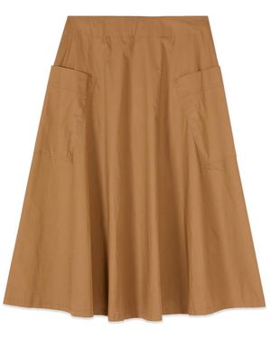 Oltre Midi Skirts - Marron