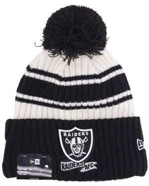 KTZ Nfl Pom Pom Beanie Hat Las Vegas Raiders - Schwarz