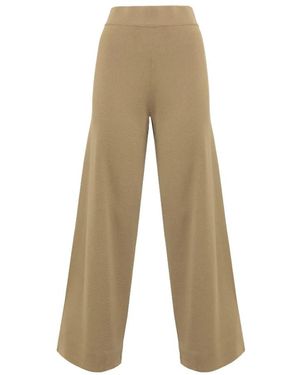 Alpha Studio Wide Trousers - Natural