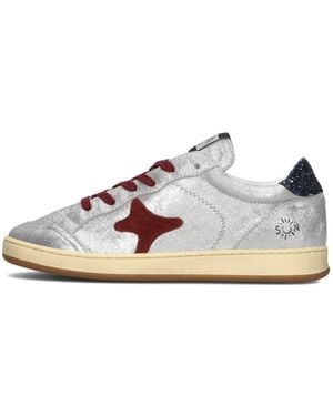 AMA BRAND Silberne Low Top Sneakers Sun - Weiß