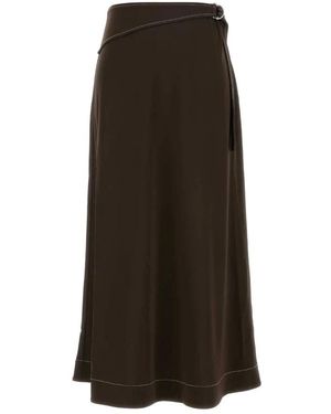 Tory Burch Brauner Viskoserock