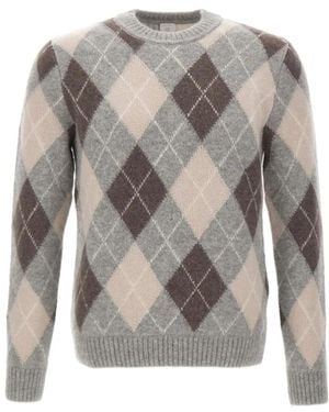 Eleventy Round-Neck Knitwear - Grey