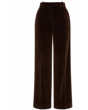 Circolo 1901 Broeken ,Bruin ,Katoen High-Waisted Straight Broek