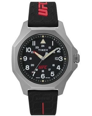 Timex Ufc reveal analoguhr schwarz silikon