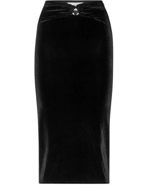 Philipp Plein Midi Rok Met Cut-Outs - Zwart