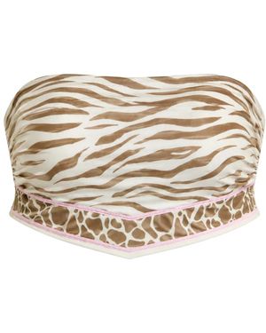 MC2 Saint Barth Badmode ,Veelkleurig ,Athena Naomi Bandeau Top - Metallic