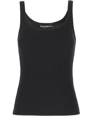 Dolce & Gabbana Basic Channel Top - Zwart