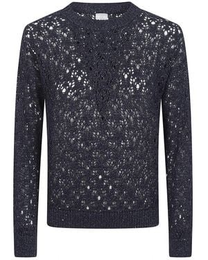 Eleventy Trui Met Ronde Hals - Blauw