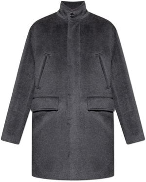 Tod's Single-Breasted Coats - Gris