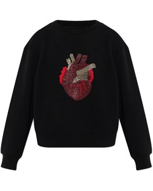 AllSaints Hoodies & Sweatvesten ,Zwart ,Katoen Andrea Pippa Sweatshirt