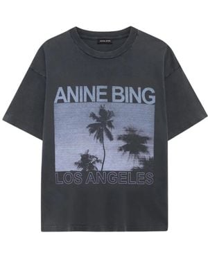 Anine Bing Cade Tee Palms - Zwart