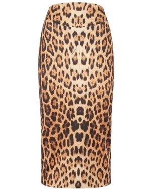 Roberto Cavalli Rok Met Jaguarhuidprint - Naturel