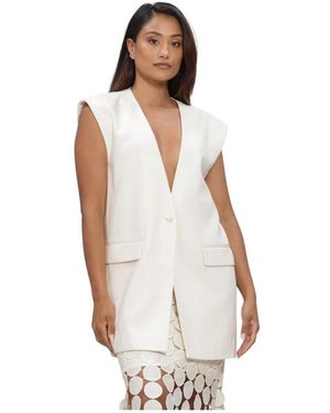 Copenhagen Muse Jassen ,Leer Cmtailor Waistcoat - Wit