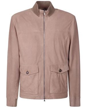 Barba Napoli Jassen ,Leer Brice Leather Jacket - Bruin