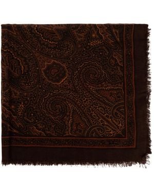 Etro Sjaal Met Rafelrand - Bruin