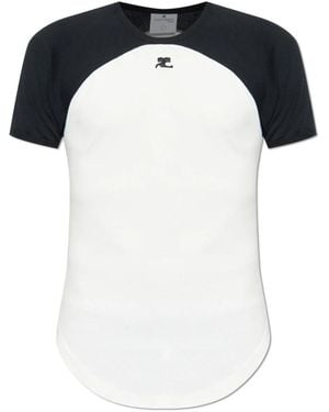 Courreges T-Shirt Mit Logo - Schwarz