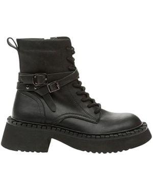 KEDDO Lace-Up Boots - Black