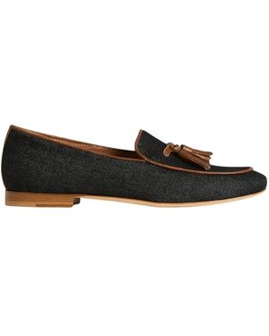 Kiton Cotton Tassel Loafer - Zwart