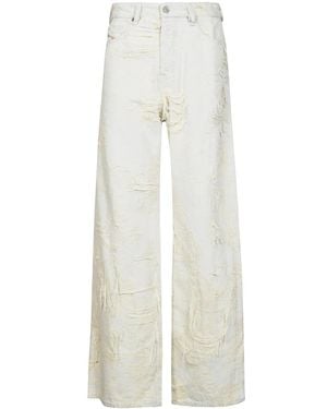 DIESEL Straight Jeans - Bianco