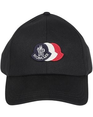 Moncler Accessoires ,Zwart ,Katoen Logo Baseball Cap
