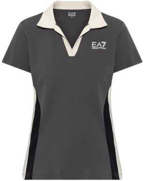 EA7 Tops ,Grijs ,Polo Shirts - Zwart