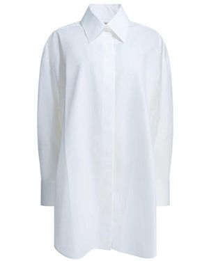 Givenchy Asymmetrische Popeline Blouse - Blauw