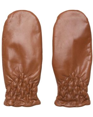 Re:designed Accessoires ,Bruin ,Leer Leren Handschoenen Voor Vrouwen