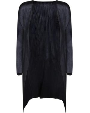 Issey Miyake Truien & Vesten ,Zwart ,Polyester Basics Cardigan - Blauw