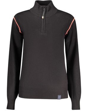 North Sails Langärmliger Half-Zip-Pullover - Schwarz