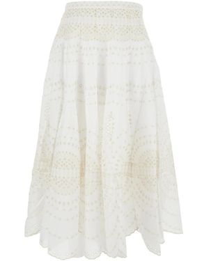 Charo Ruiz Midi Skirts - Blanc