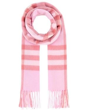Burberry Mu Giant Check Scarf - Pink