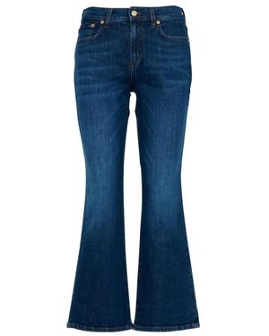 Roy Rogers Cropped Jeans - Blu