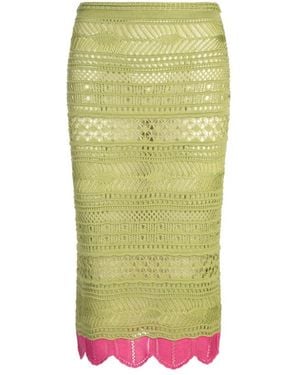 Roberto Cavalli Midi Skirts - Green
