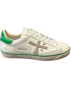 Premiata Weiße Leder Street Sneakers