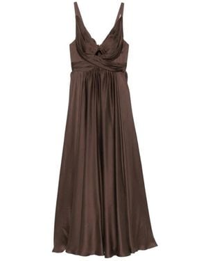 Zimmermann Seiden-Drapierkleid - Braun