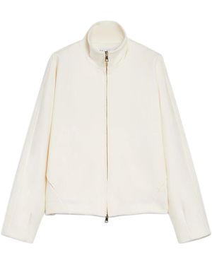 Max Mara Weiße Strickjacke Mit Kimono-Ärmeln