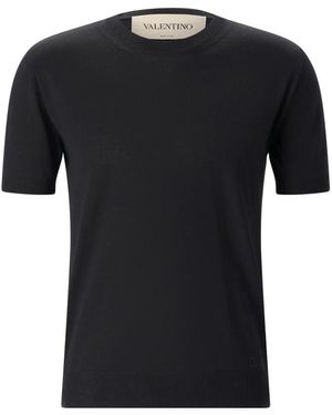 Valentino Ronde Hals Knitwear - Zwart