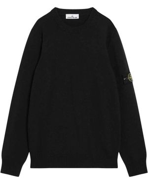 Stone Island Schwarzer Pullover Maglia Girocollo