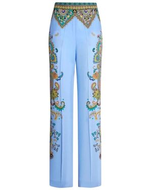 Etro Wide Trousers - Blue