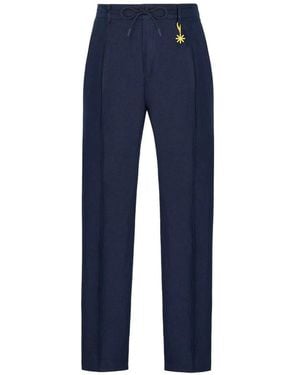 Manuel Ritz Straight Trousers - Blue